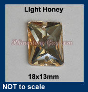 Rectangle Sew On Light Honey RG Premium